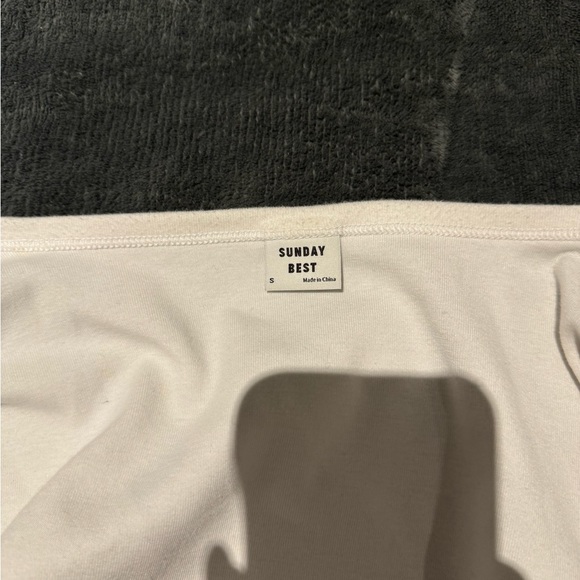 Sunday Best Aritzia White Cropped Cardigan - Picture 2 of 2